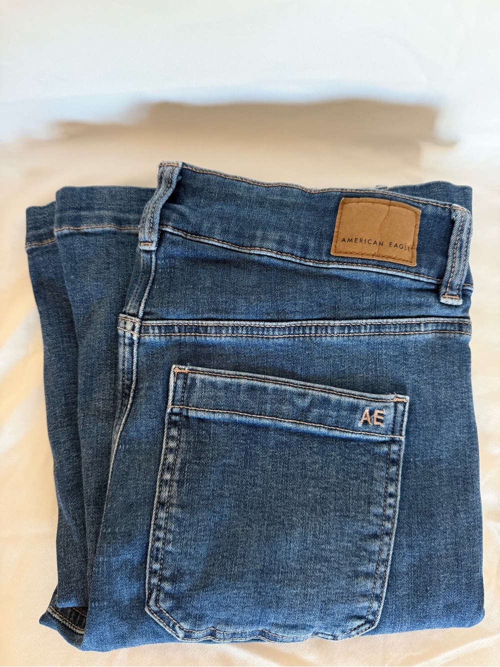 American Eagle Women’s Dark Blue Super High Rise Flare Jeans